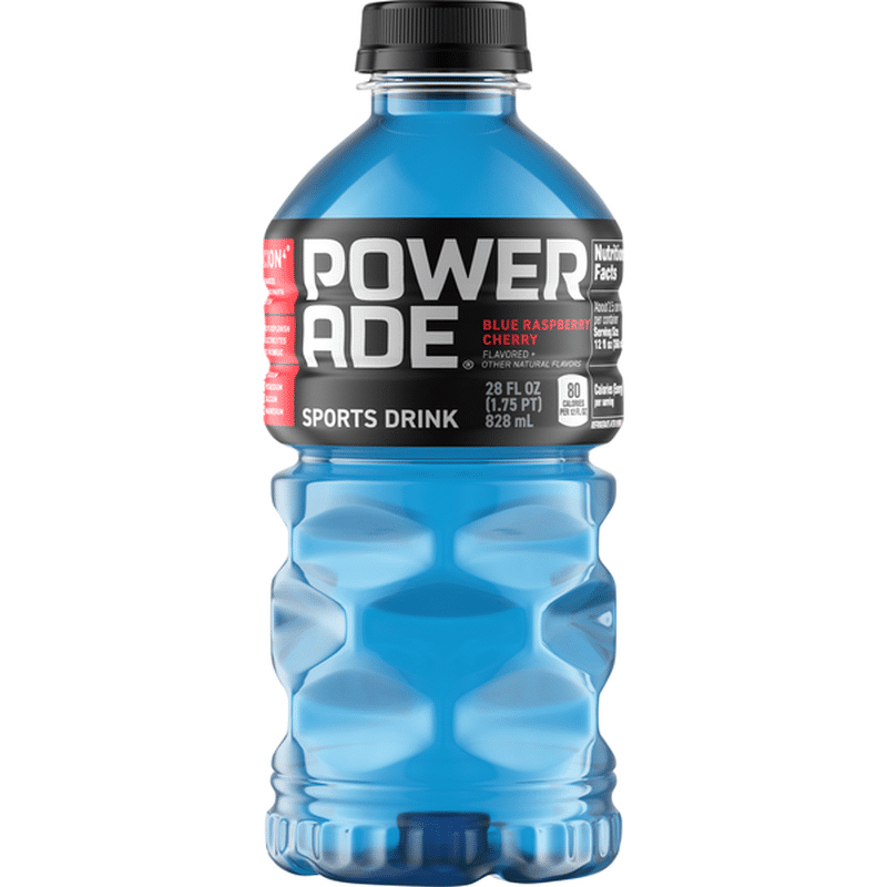 Powerade Blue Raspberry Cherry, Ion4 Electrolyte Enhanced Fruit ...