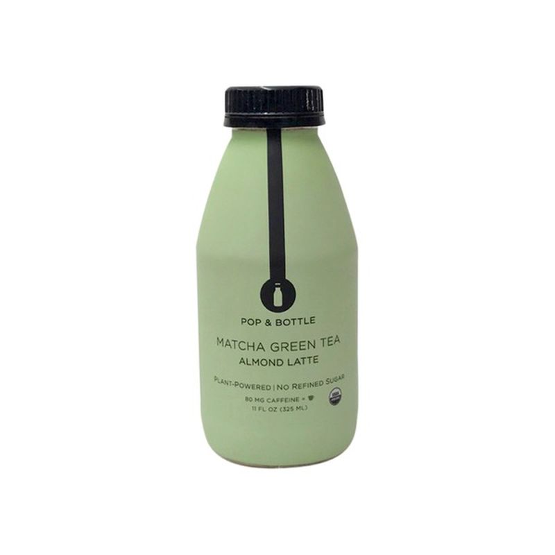 Pop & Bottle Matcha Green Tea Almond Milk Latte (11 oz) Instacart