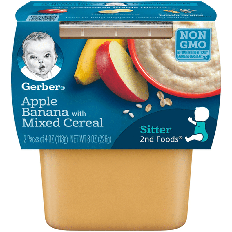 Gerber Apple Banana with Mixed Cereal Baby Food (4 oz) from FoodsCo