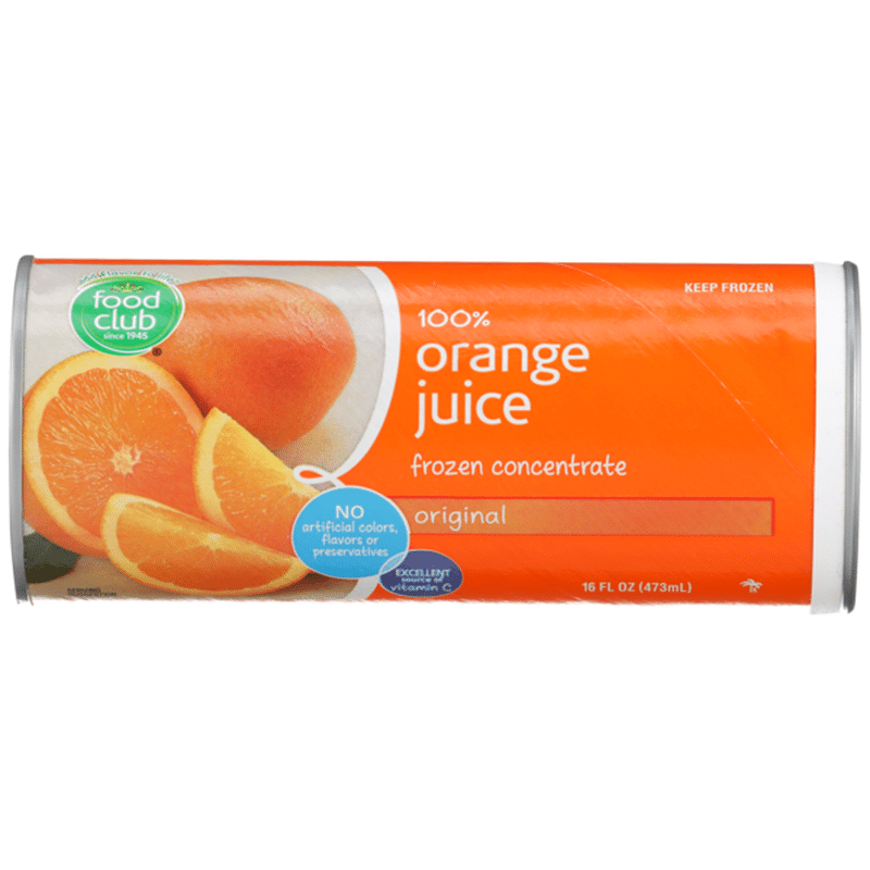 Food Club 100% Original Orange Juice Frozen Concentrate (16 fl oz ...