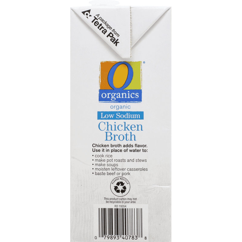 O Organics Chicken Broth, Low Sodium, Organic, Family Size (48 oz) from