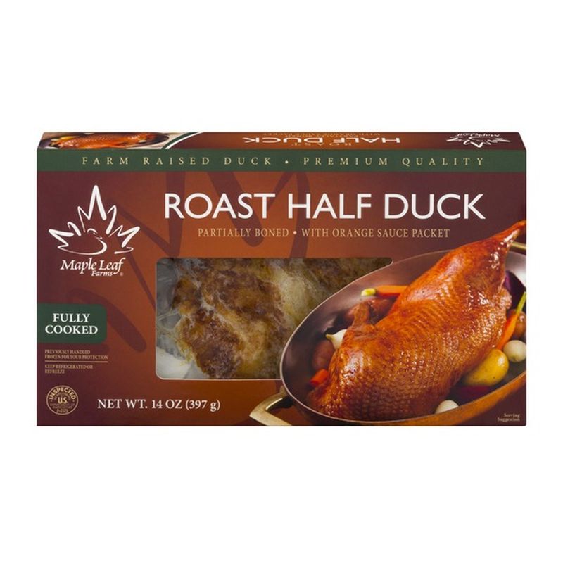 Maple Leaf Farms Half Roasted Duck A La Orange 14 Oz Instacart