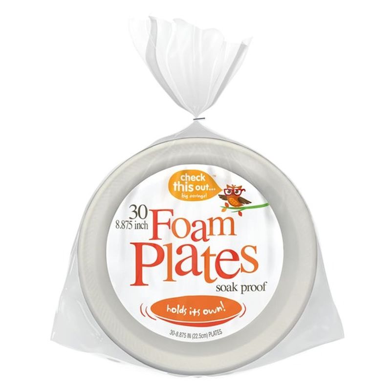 Kroger 8.875" Soak Proof Foam Plates