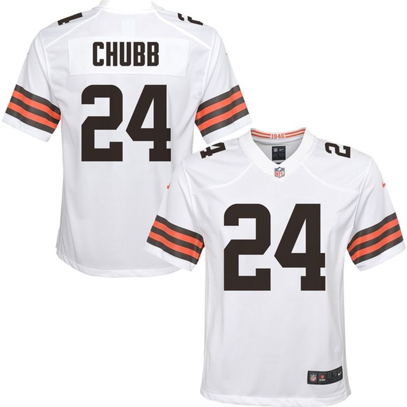 Nick Chubb Cleveland Browns Autographed Game-Used #24 White Jersey vs.  Houston Texans on December 4, 2022 with GU 12-4-22 VS. HOU Inscription