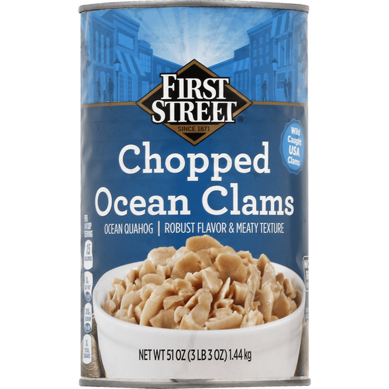 First Street Ocean Clams, Chopped (51 oz) Instacart