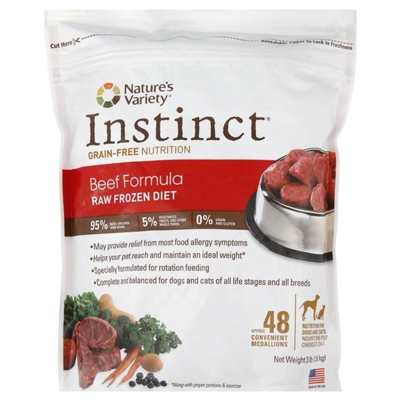 instinct frozen dog food