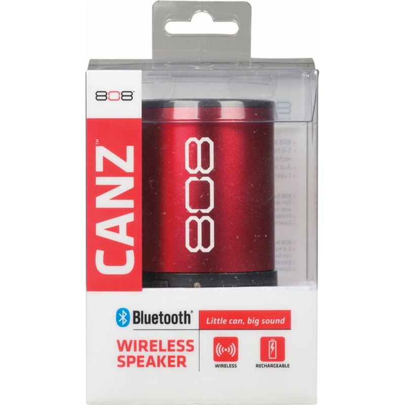 808 Canz Red Wireless Bluetooth Speaker