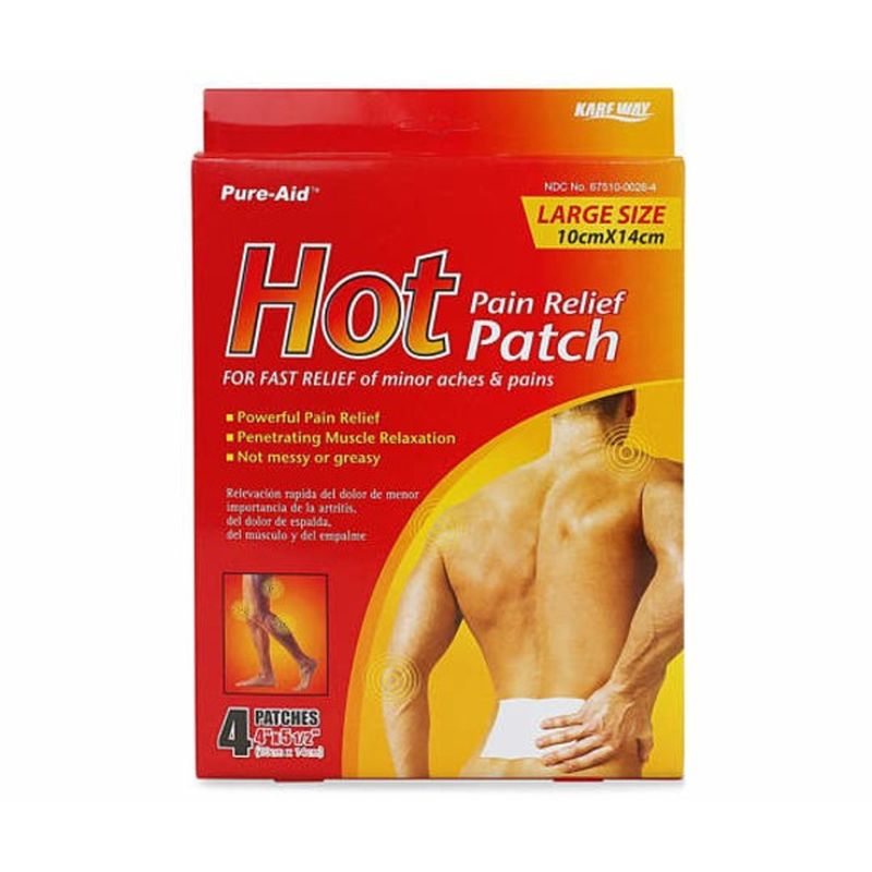 Pure Aid Pain Relief Hot Patch, Large Size (4 each) Instacart