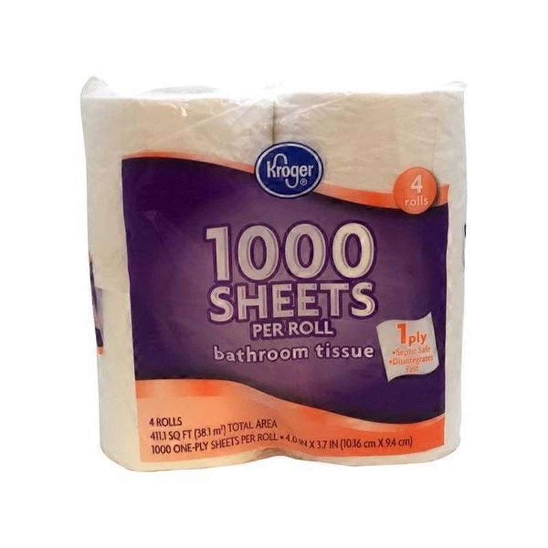 Kroger 1000 Sheet Rolls Bath Tissue (4 ct) Instacart