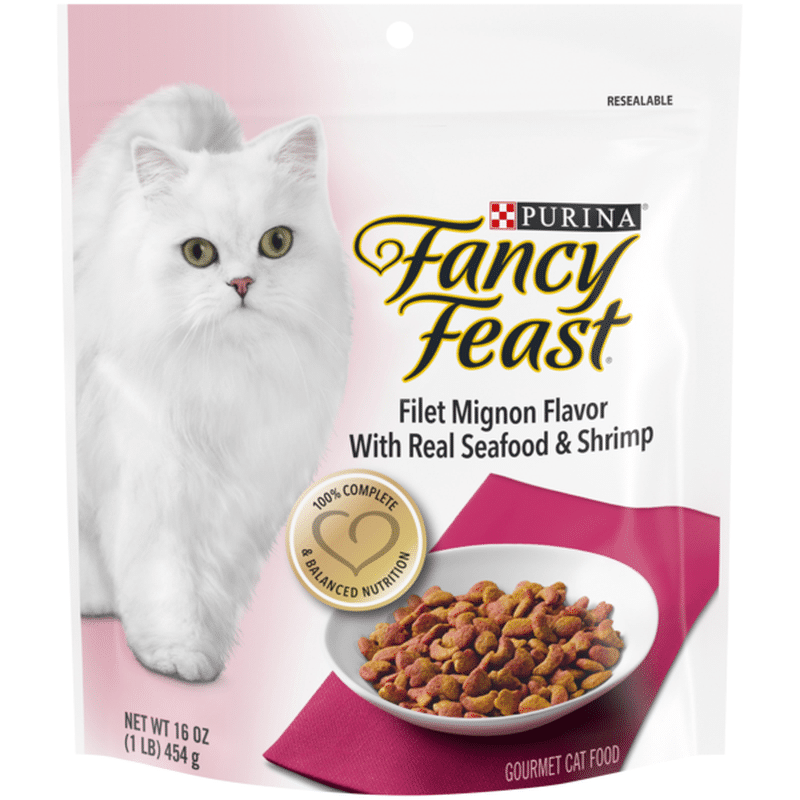 Fancy Feast Dry Cat Food, Filet Mignon Flavor With Real Seafood