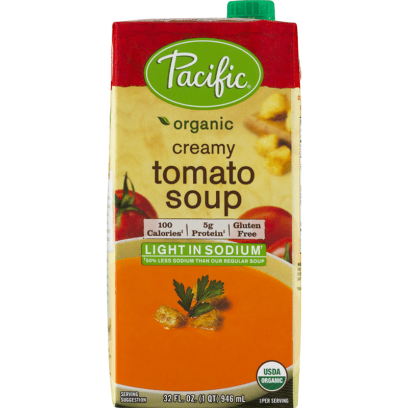 Pacific Foods Organic Creamy Tomato Soup (32 oz) from Rainbow Grocery Instacart