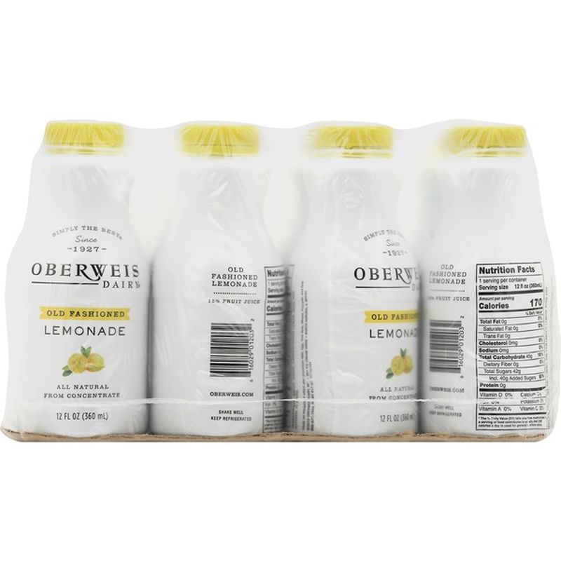 Oberweis Dairy Lemonade, Old Fashioned (12 oz) Instacart