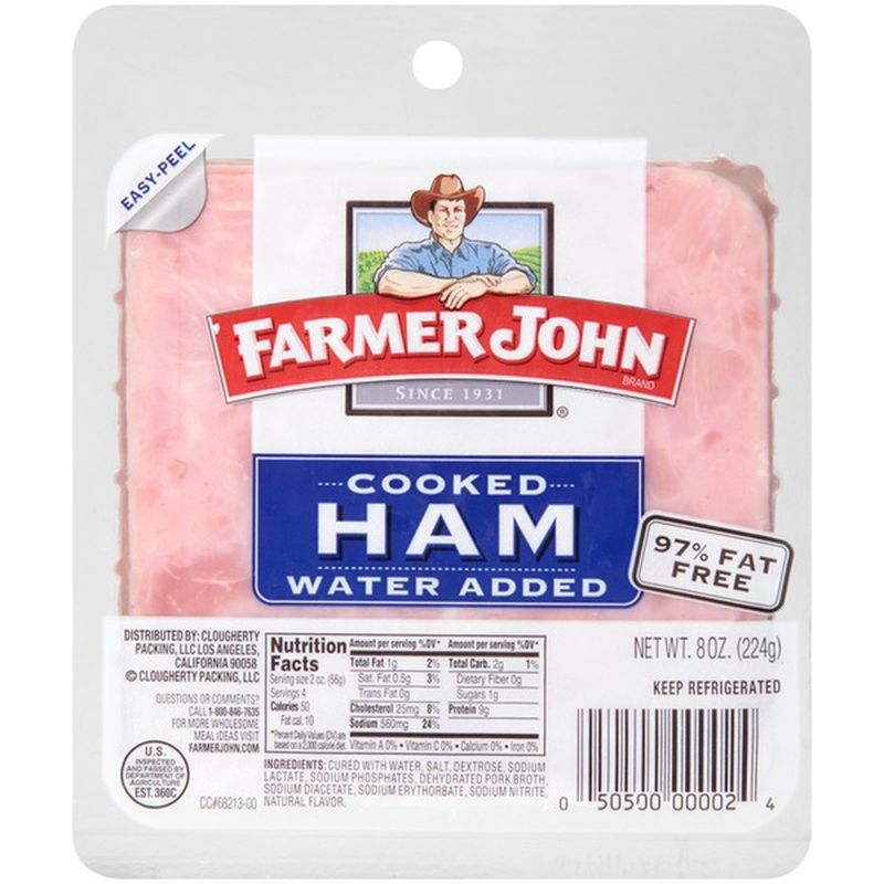 Farmer John Fine Deli Meats, Cooked Ham (8 oz) - Instacart