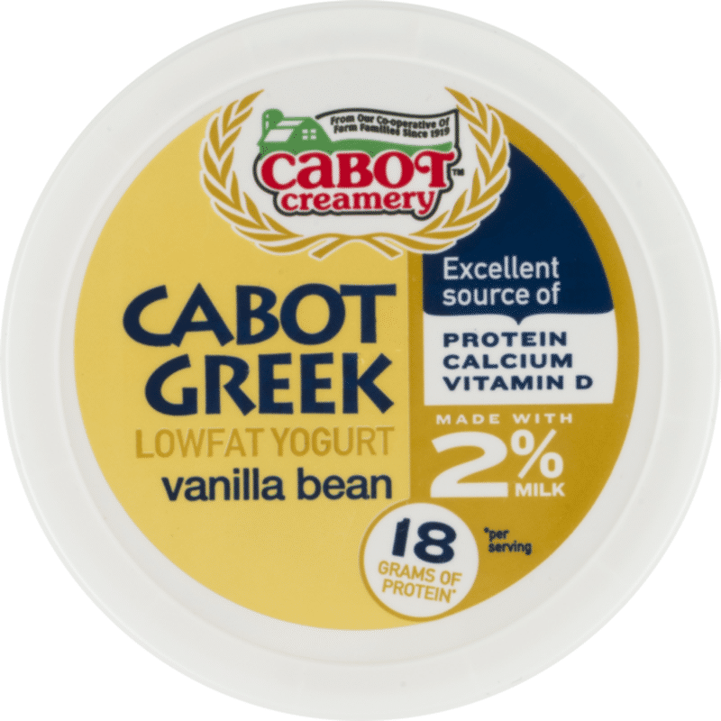 Cabot Yogurt, Greek, Lowfat, Vanilla Bean (2 lb) Instacart