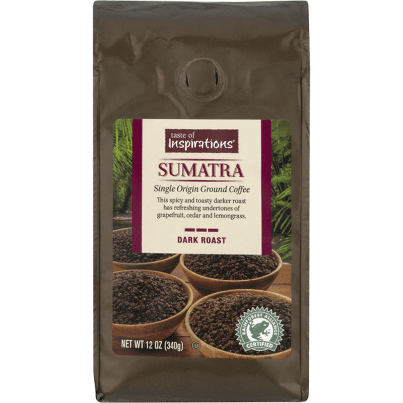 Taste of Inspirations Sumatra Single Origin Ground Coffee (12 oz