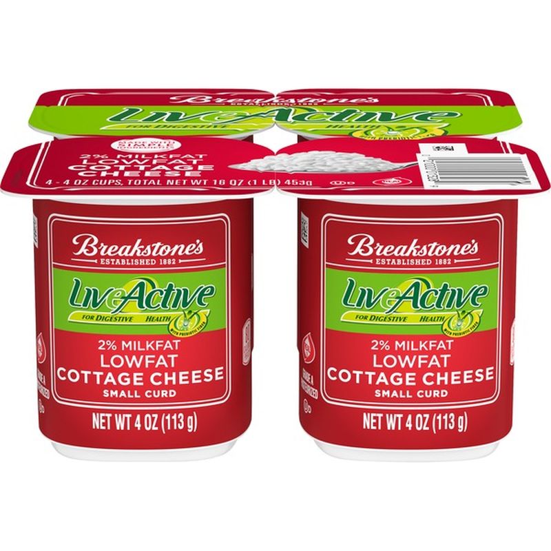 Breakstone'S Live Active Small Curd 2% Milkfat Lowfat Cottage Cheese