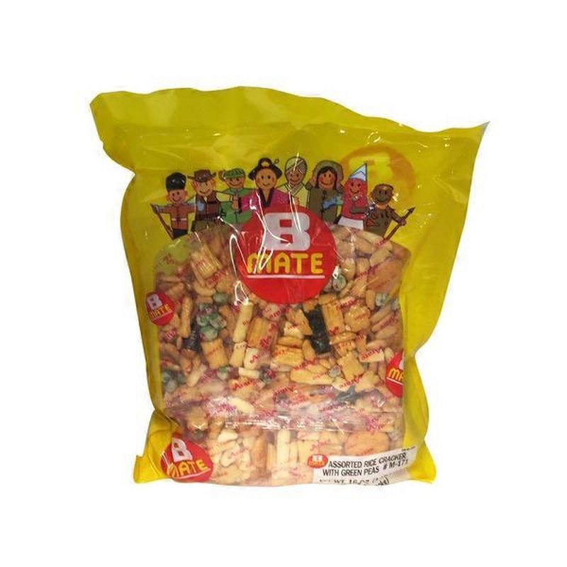 Shirakiku 8 Mate Arare Assorted Rice Cracker With Green Peas (16 oz