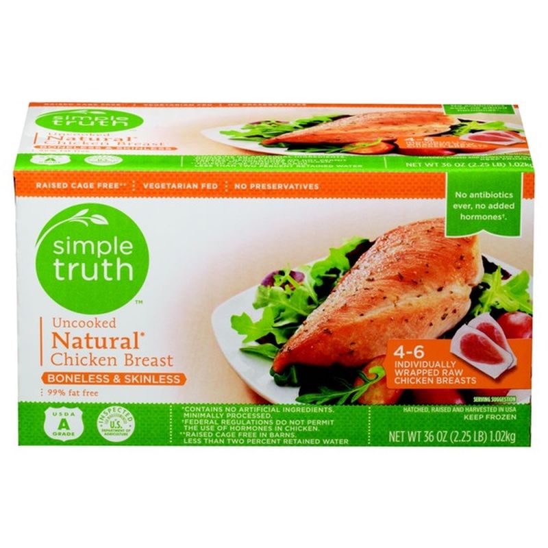 Simple Truth BONELESS & SKINLESS Uncooked Chicken Breast