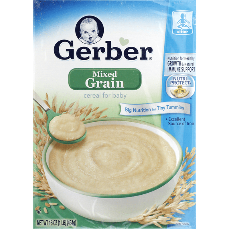 Gerber Cereal For Baby, Mixed Grain