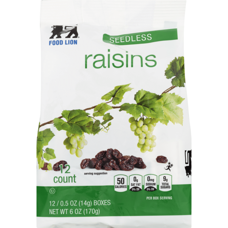 Food Lion Raisins, Seedless, Bag (0.5 oz) Instacart