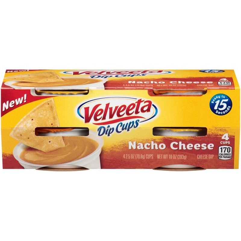 Kraft Velveeta Nacho Cheese Dip Cups 2 5 Oz Instacart