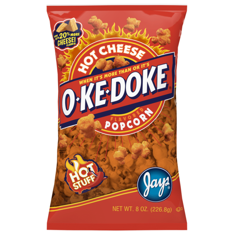 O-Ke-Doke Hot Cheese Flavored Popcorn (8 Oz) - Instacart