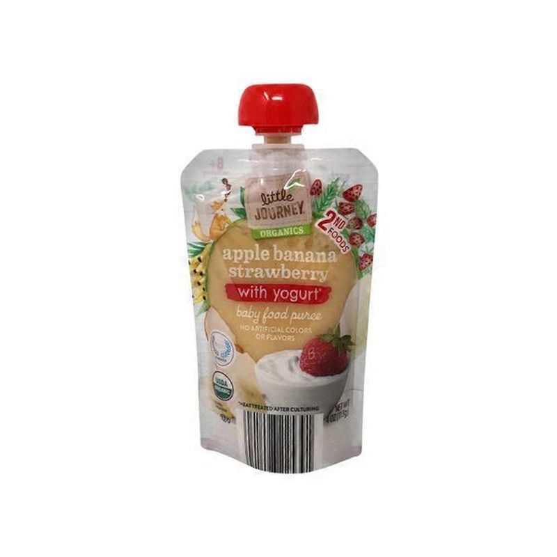 Little Journey Organic Apple Banana Strawberry Yogurt Baby Puree (4 oz) from ALDI Instacart