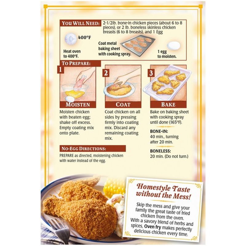 Kraft Oven Fry Extra Crispy Chicken Seasoned Coating Mix (4.2 oz) from