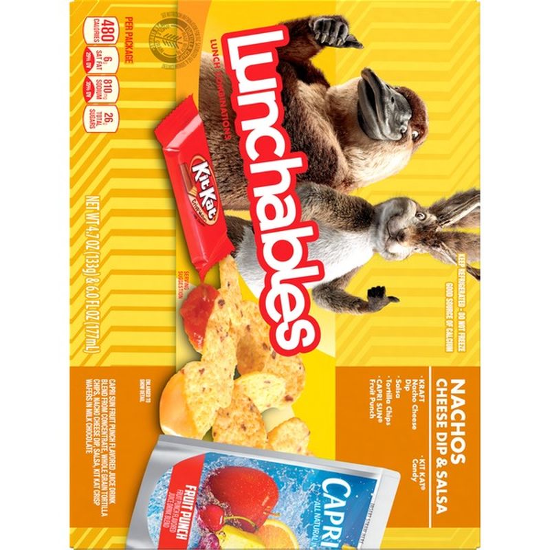 Lunchables Nacho Cheese Dip & Salsa with Capri Sun Convenience Meal (10