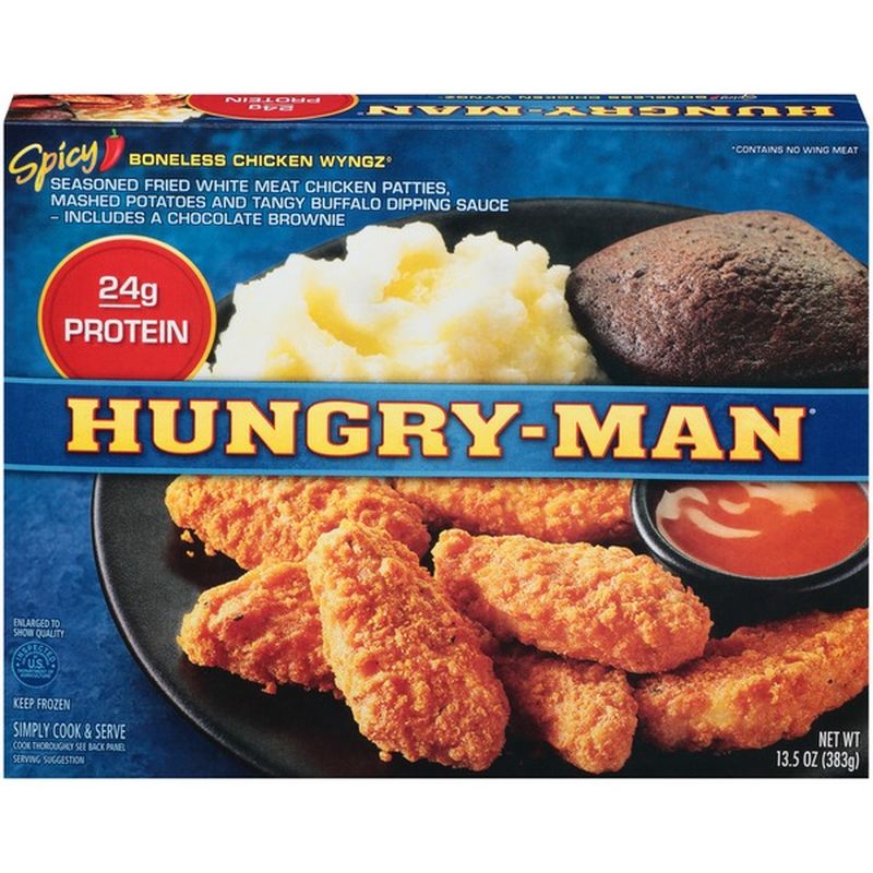 HungryMan Spicy Boneless Chicken Wyngz Frozen Dinner (13.5 oz) Instacart