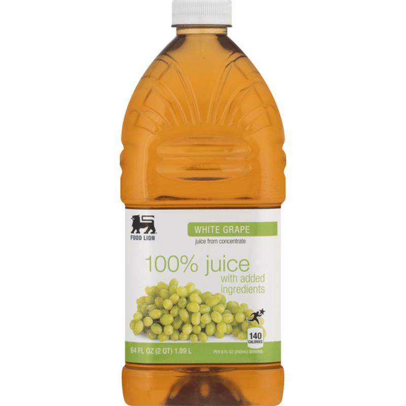 Food Lion Juice, From Concentrate, White Grape, Bottle (64 fl oz) Instacart