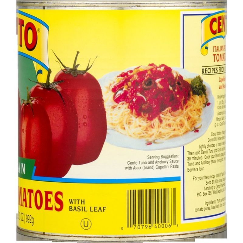 Cento Tomatoes, Italian, with Basil Leaf, Peeled (35 oz) from Publix