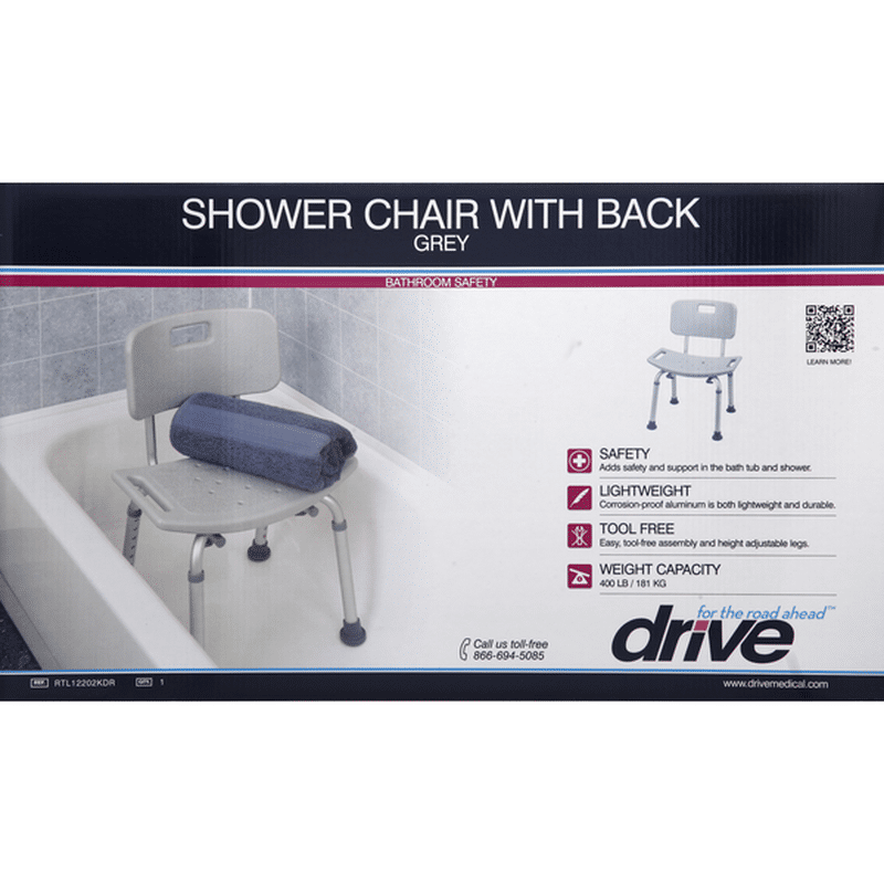 Drive Shower Chair, with Back, Grey (1 each) Instacart