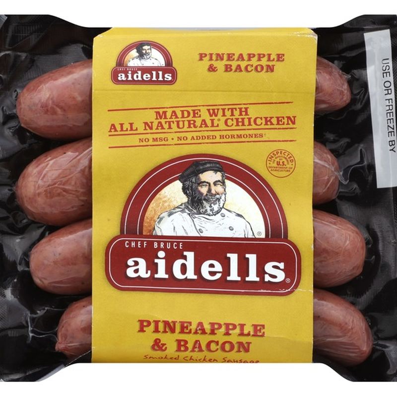Aidells Smoked Chicken Sausage, Pineapple & Bacon (12 oz) Instacart