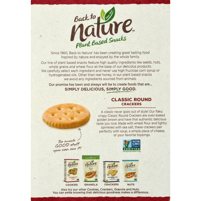 Back To Nature Crackers Classic Round 8 5 Oz Instacart