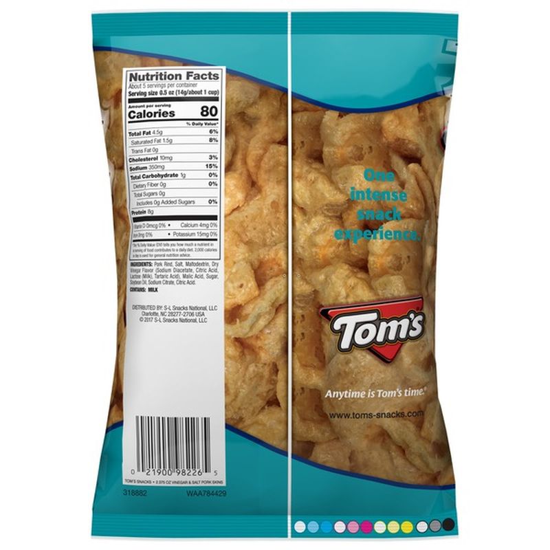 Tom's® Vinegar and Salt Fried Pork Skins (2.38 oz) from Food Lion