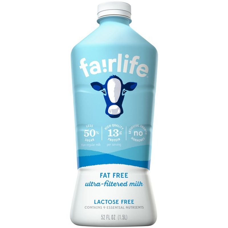 Fairlife Milk Lactose Free Fat Free Skim Milk (52 fl oz) from Stater ...