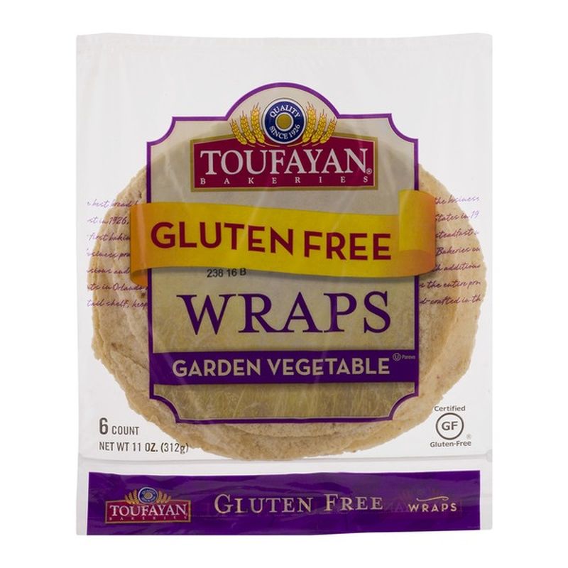 Toufayan Wraps, Gluten Free, Garden Vegetable (6 each) from Publix