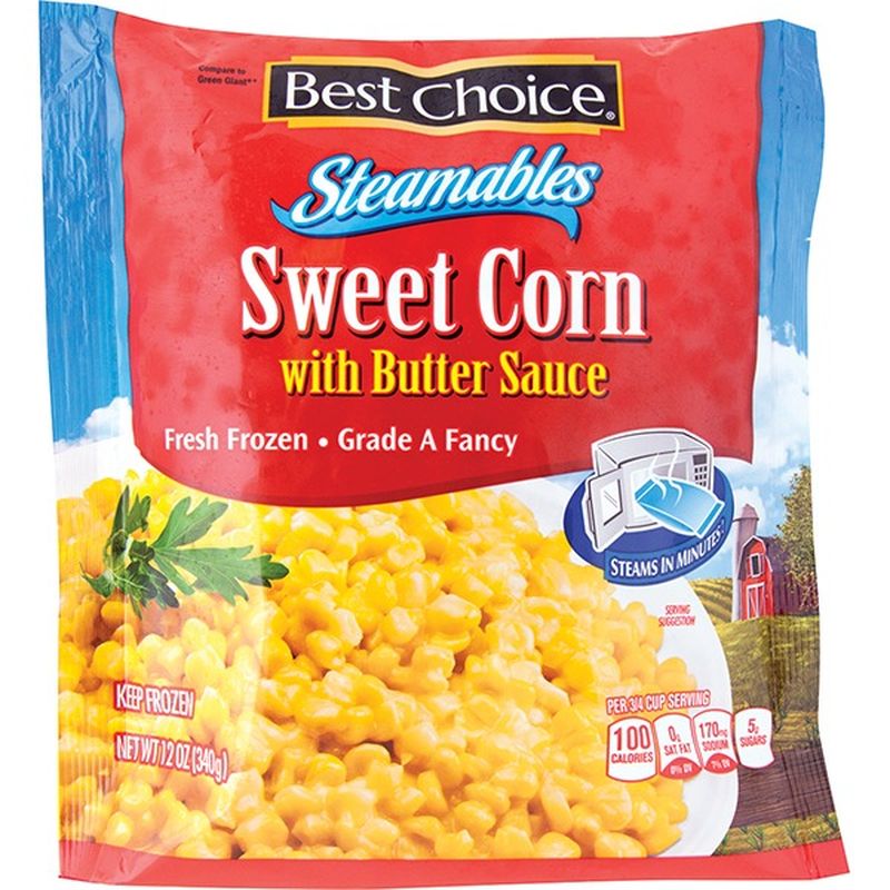 Best Choice Sweet Corn With Butter Sauce Steamer Bag (12 oz) - Instacart