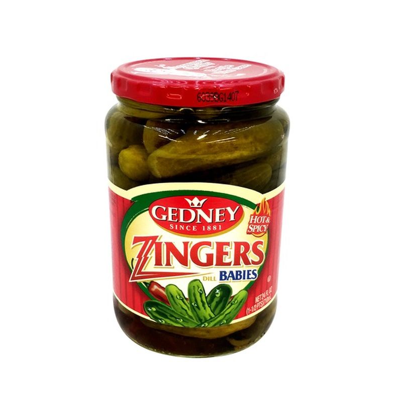 Gedney Pickles, Zingers Dill, Hot & Spicy, Babies (24 oz) Instacart