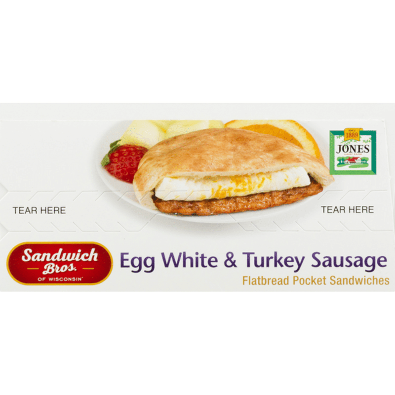 Sandwich Bros. of Wisconsin Flatbread Pocket Sandwiches Egg White