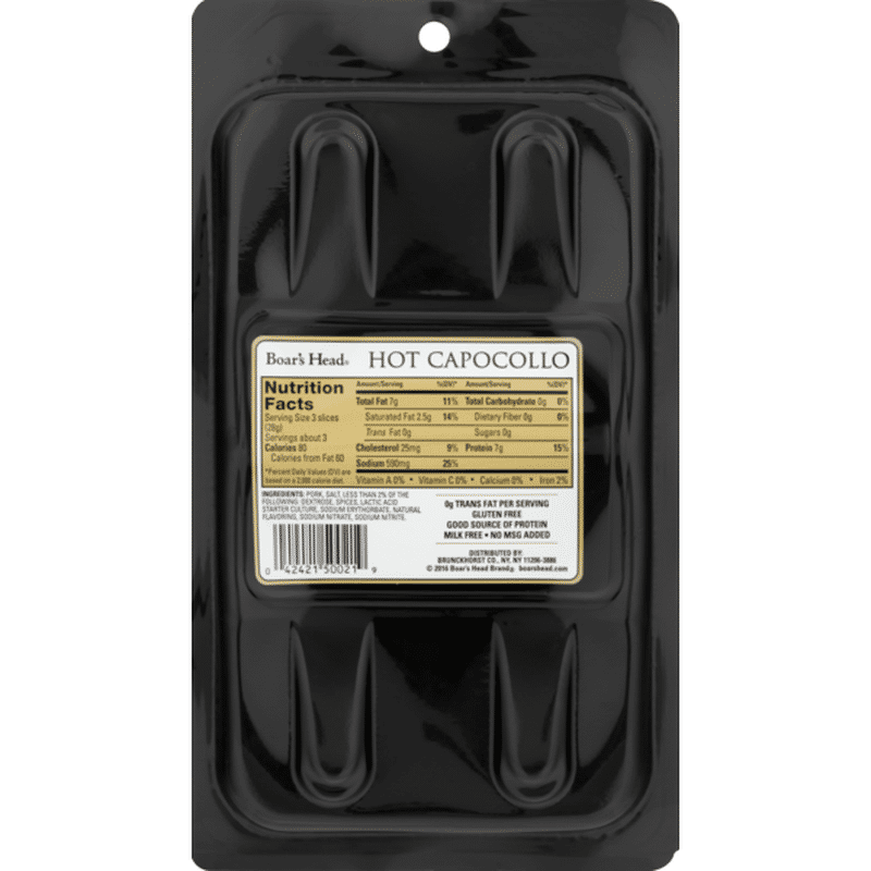 Boar's Head Hot Capocollo (3 oz) from Bashas' Instacart