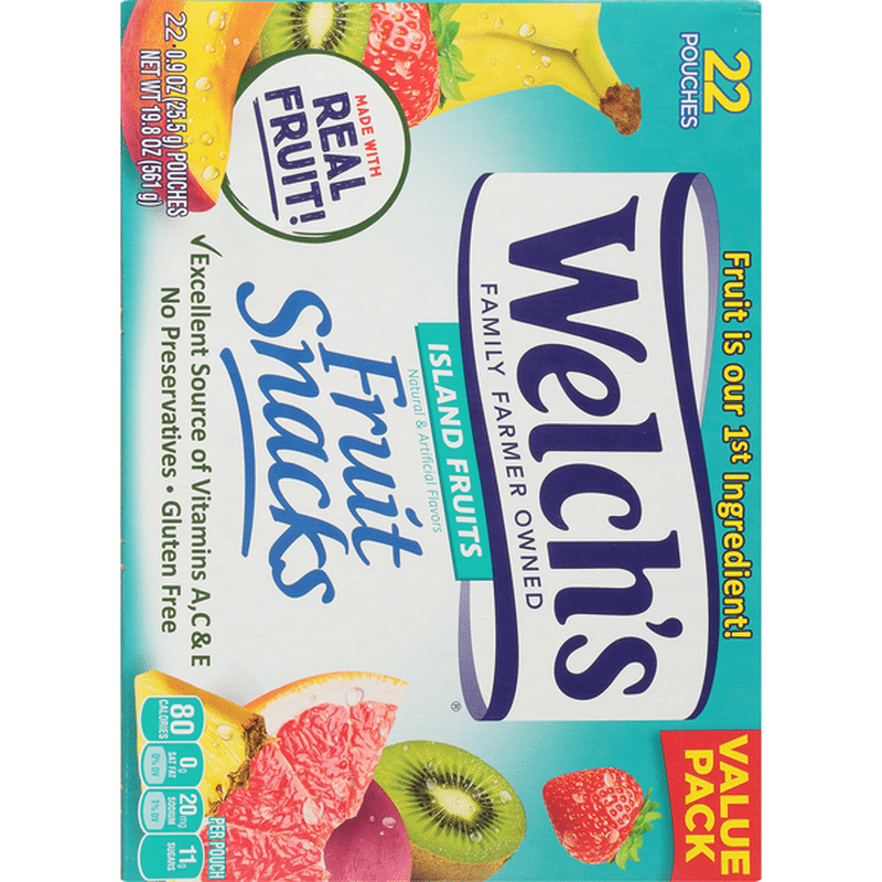 Welch's Fruit Snacks, Island Fruits, Value Pack (22 each) Instacart