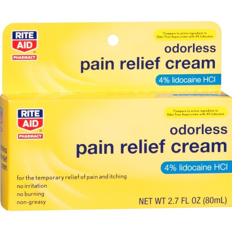 Rite Aid Odorless Pain Relieving Cream Lidocaine (2.7 fl oz) - Instacart