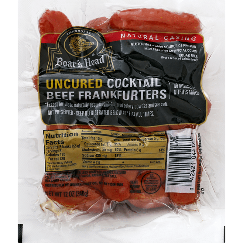 Boar's Head Cocktail Beef Frankfurters (12 oz) Instacart