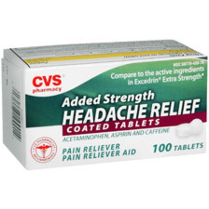 CVS Pharmacy Headache Relief Coated Tablets Added Strength (100 ct