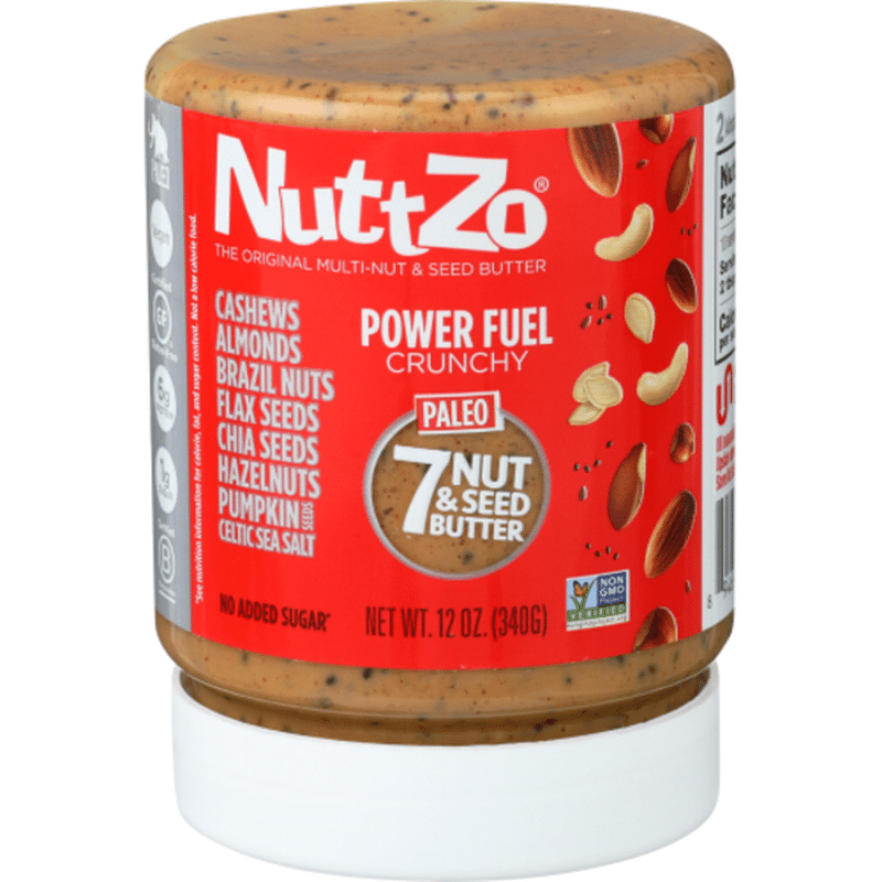 NuttZo 7 Nut & Seed Butter, Paleo, Power Fuel Crunchy (12 oz) - Instacart