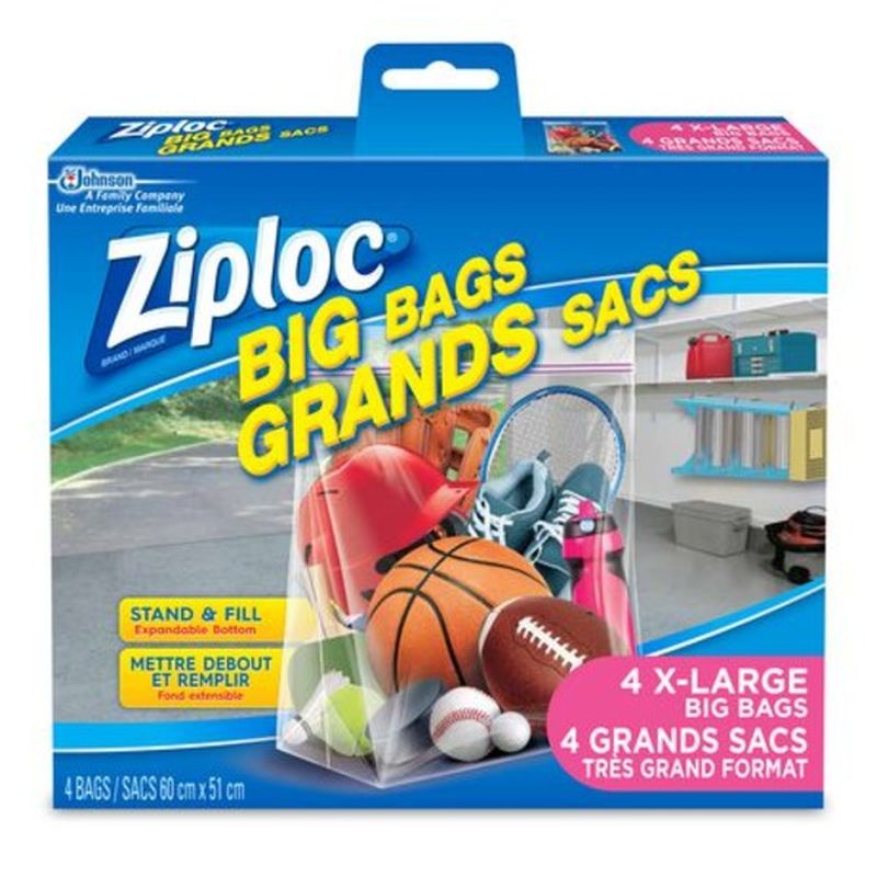 Ziploc Extra Large Stand & Fill Big Bags (4 ct) Instacart