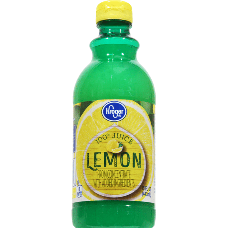 Kroger 100 Lemon Juice, Lemon (15 fl oz) Instacart