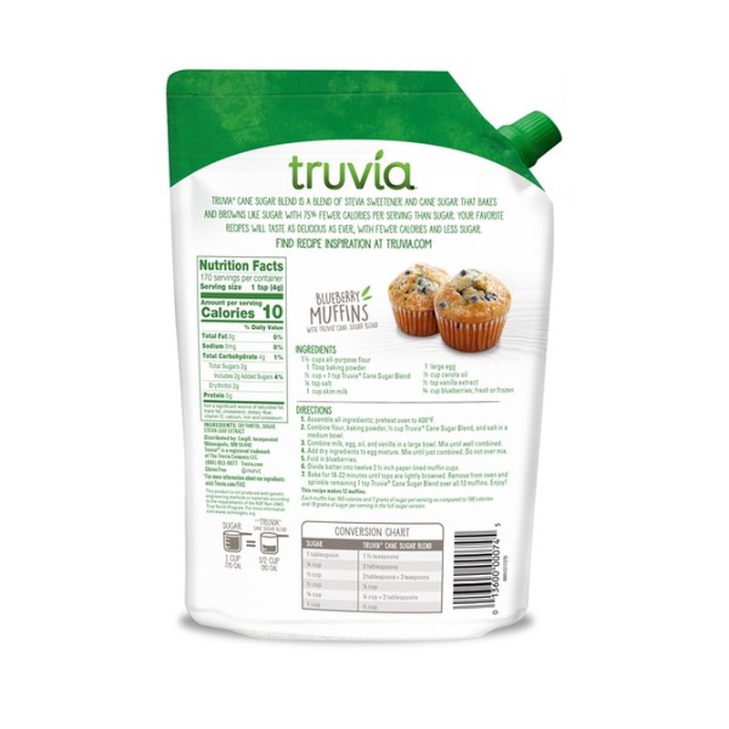 Truvia Cane Sugar Blend, Mix Of Natural Stevia Sweetener And Cane Sugar ...